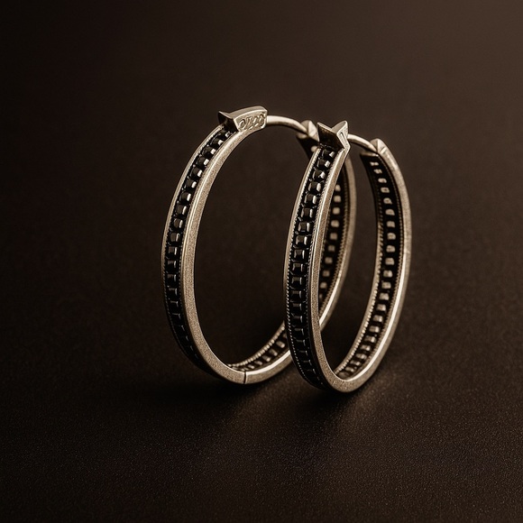 Elegant – These sparkling hoop earrings have a refined and sophisticated look. - Picture 2 of 14